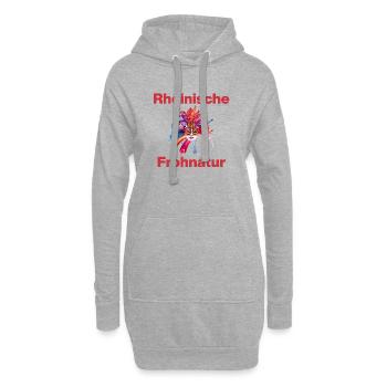 RHEINISCHE FROHNATUR, JECK! KARNEVAL SESSION - Hoodie-Kleid - Grau meliert - Vorne