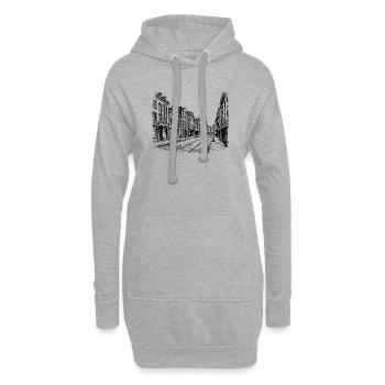 Vintage Street - Hoodie-Kleid - Grau meliert - Vorne
