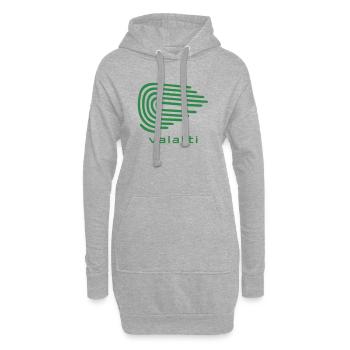 Valatti Green Wave Line Abstract - Hoodie-Kleid - Grau meliert - Vorne