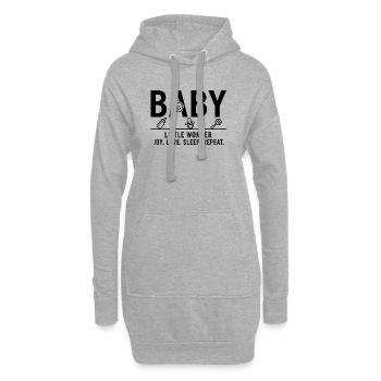 Baby Little Wonder Design minimaliste - Sweat-shirt à capuche long Femme - gris chiné - Devant