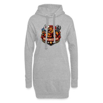 Lion hollandais avec épée et fumée - Sweat-shirt à capuche long Femme - gris chiné - Devant