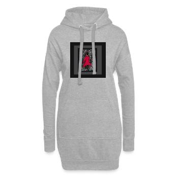 Anime_Roter Manteau - Sweat-shirt à capuche long Femme - gris chiné - Devant