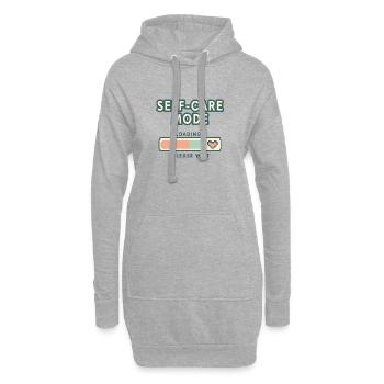 Mode Self-Care Chargement - Rétro Pixel Edition - Sweat-shirt à capuche long Femme - gris chiné - Devant