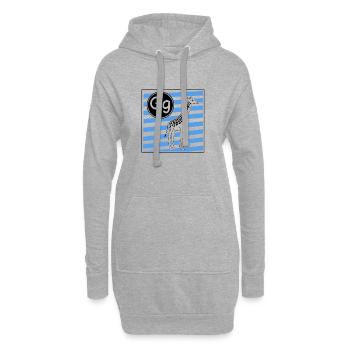 G wie Giraffe - Hoodie-Kleid - Grau meliert - Vorne