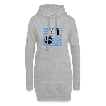 M wie Meerschweinchen - Hoodie-Kleid - Grau meliert - Vorne