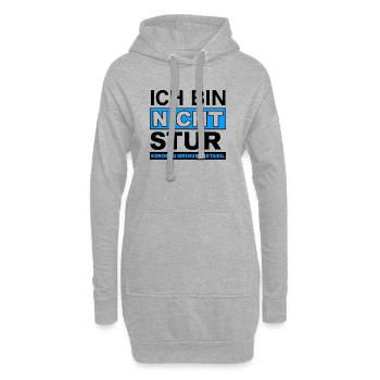 Nicht, sondern Meinungsstabil - Hoodie-Kleid - Grau meliert - Vorne