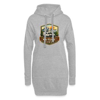 Camping-Mehr Freiheit-mit weniger Zeug-Camper - Hoodie-Kleid - Grau meliert - Vorne