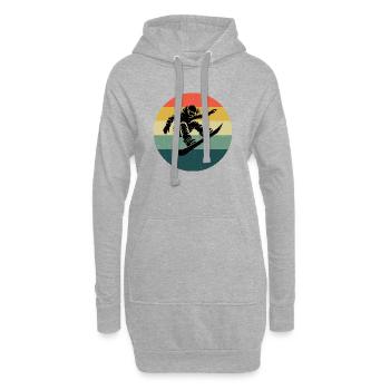 Kurz und klar Snowboard für Frauen - Hoodie-Kleid - Grau meliert - Vorne