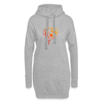 Message clair sur le snowboard pour les femmes - Sweat-shirt à capuche long Femme - gris chiné - Devant