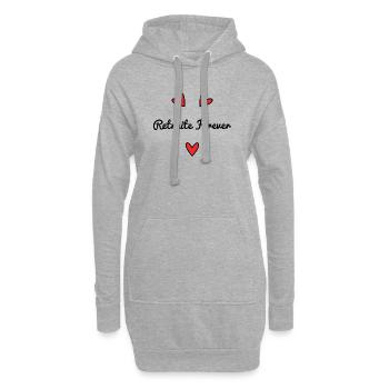 RETRAITE. RETRAITE. RETRAITEE. RETRAITE - Sweat-shirt à capuche long Femme - gris chiné - Devant