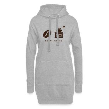BEAN. MOUDRE. CAFÉ. CAFÉ - Sweat-shirt à capuche long Femme - gris chiné - Devant