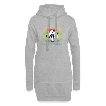 Peut-être que Broccoli ne t’aime pas non plus. Je déteste - Sweat-shirt à capuche long Femme - gris chiné - Devant