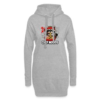 Chats Ramen Nouilles Anime japonais Manga Kawaii - Sweat-shirt à capuche long Femme - gris chiné - Devant