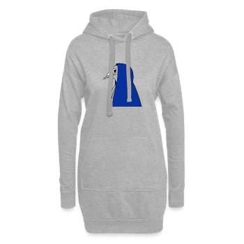 Pigeon in a Hoodie – Urban Minimal Illustration - Hoodie-Kleid - Grau meliert - Vorne