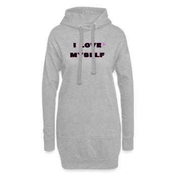 L’amour de soi, je m’aime moi-même - Sweat-shirt à capuche long Femme - gris chiné - Devant