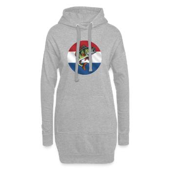 Pêche à la perche aux Pays-Bas - Sweat-shirt à capuche long Femme - gris chiné - Devant