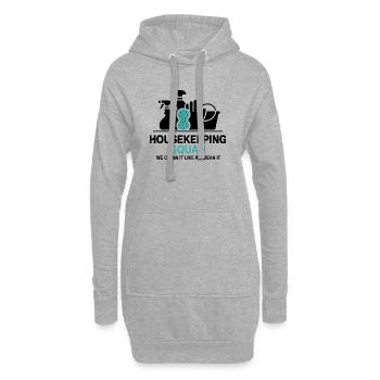 Lustiges Putzen Design - Hoodie-Kleid - Grau meliert - Vorne