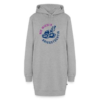Plus jamais apte à la guerre ! - Sweat-shirt à capuche long Femme - gris chiné - Devant
