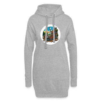 Botte de randonnée fumeuse - Sweat-shirt à capuche long Femme - gris chiné - Devant