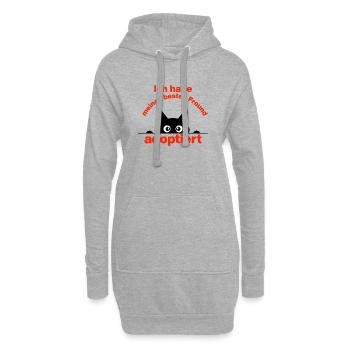ICH HAB MEINEN BESTEN FREUND ADOPTIERT! - Hoodie-Kleid - Grau meliert - Vorne