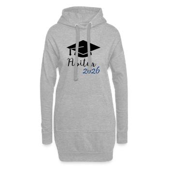 Abitur 2026 - Hoodie-Kleid - Grau meliert - Vorne
