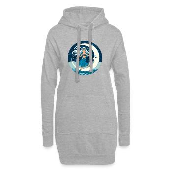 Danseuse de la Lune sur le Croissant - Sweat-shirt à capuche long Femme - gris chiné - Devant