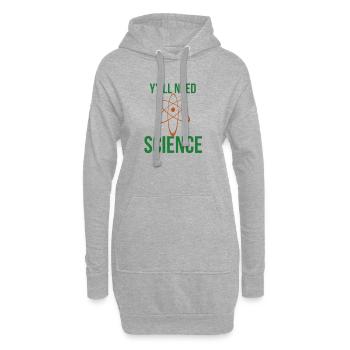 Ihr braucht ein wissenschaftliches Grafik-T-Shirt - Hoodie-Kleid - Grau meliert - Vorne