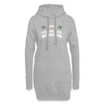 Värmland encore – Emblème patriotique - Sweat-shirt à capuche long Femme - gris chiné - Devant