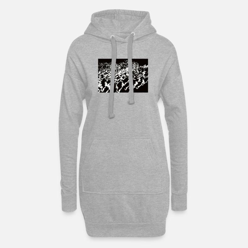 Lichtspiele 6 - Hoodie-Kleid - Grau meliert