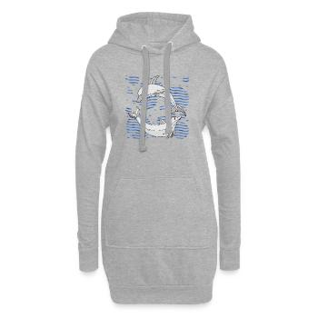 Delphine - Hoodie-Kleid - Grau meliert - Vorne
