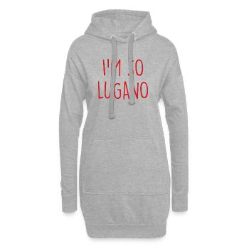 Lugano, Suisse, Schweiz - Sweat-shirt à capuche long Femme - gris chiné - Devant