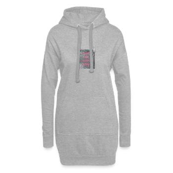 Süßer Osterhase im Glitzerdesign - Hoodie-Kleid - Grau meliert - Vorne