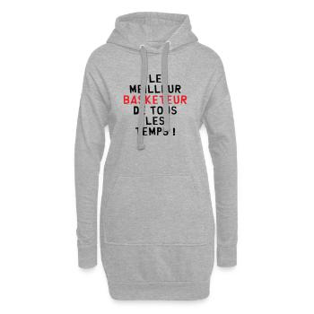 Basketballbester Basketballspieler - Hoodie-Kleid - Grau meliert - Vorne