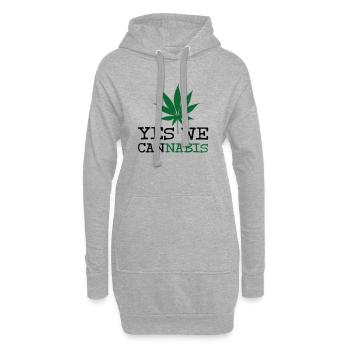 Yes We Cannabis - Sweat-shirt à capuche long Femme - gris chiné - Devant