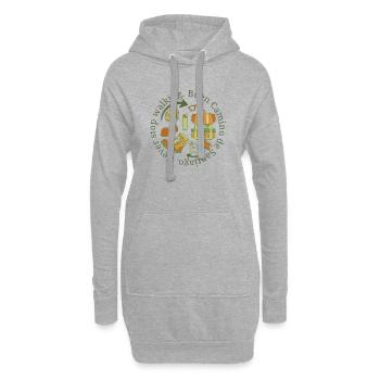 Buen Camino ne cesse jamais de marcher en camouflage - Sweat-shirt à capuche long Femme - gris chiné - Devant