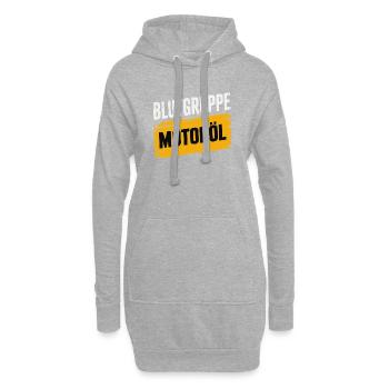 Groupe sanguin : conception du tournevis à huile moteur - Sweat-shirt à capuche long Femme - gris chiné - Devant