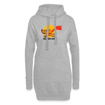 Sanglier sprinteur au soleil - Sweat-shirt à capuche long Femme - gris chiné - Devant