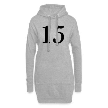 15. 15 ANS. 15e ANNIVERSAIRE. ANNIVERSAIRE 15 ANS. - Sweat-shirt à capuche long Femme - gris chiné - Devant