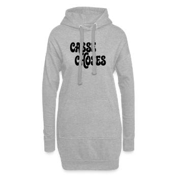 Junkyard Typography Retro Humor - Hoodie Dress - heather grey - Front