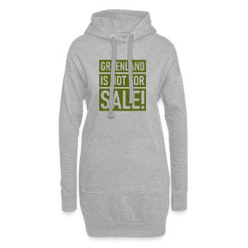 Le Groenland n’est pas à vendre - Groenland - Danemark - Sweat-shirt à capuche long Femme - gris chiné - Devant