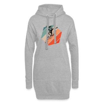 J’adore le handball avec un motif cool pour le handball pour - Sweat-shirt à capuche long Femme - gris chiné - Devant