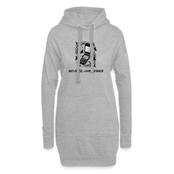 No Rizz Just Vibes Handy - Hoodie-Kleid - Grau meliert - Vorne