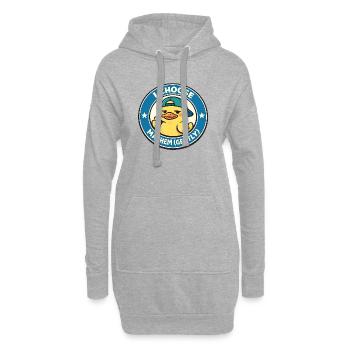 Ich wähle Chaos sanft Ente - Hoodie-Kleid - Grau meliert - Vorne
