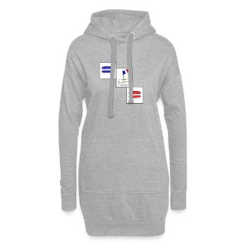 Franzoesische_Macarons - Sweat-shirt à capuche long Femme - gris chiné - Devant