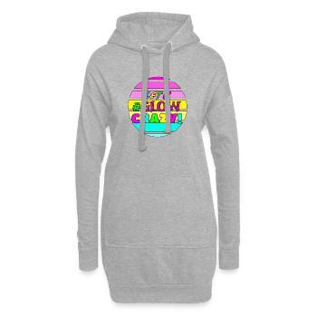 Lasst uns verrückt leuchten - Geburtstag - 80s - Hoodie-Kleid - Grau meliert - Vorne