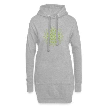mandala - Sweat-shirt à capuche long Femme - gris chiné - Devant