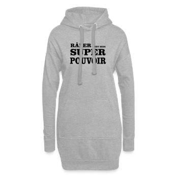 Complaining is my SUPERPOWER - Hoodie Dress - heather grey - Front
