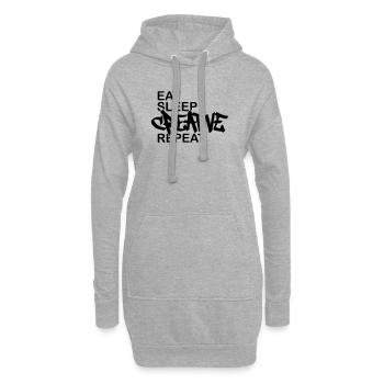 Creative Motto Graffiti Tag - Hoodie-Kleid - Grau meliert - Vorne