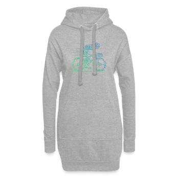 Kurz und klar Roadbike - Hoodie-Kleid - Grau meliert - Vorne