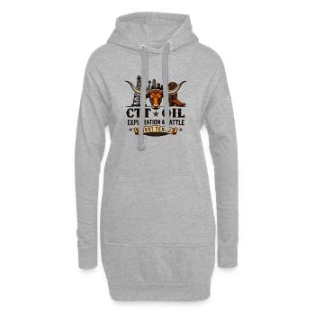 Longhorn West Texas Vintage CTT Ölexploration - Hoodie-Kleid - Grau meliert - Vorne